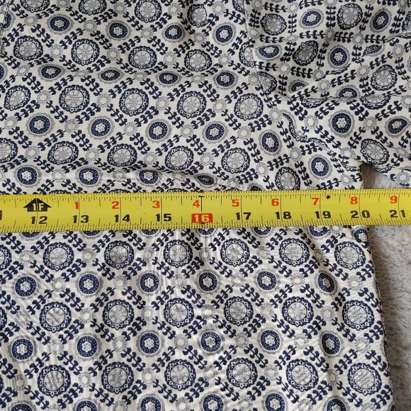 Navy Blue & White Boho Blouse - Picture 5 of 7